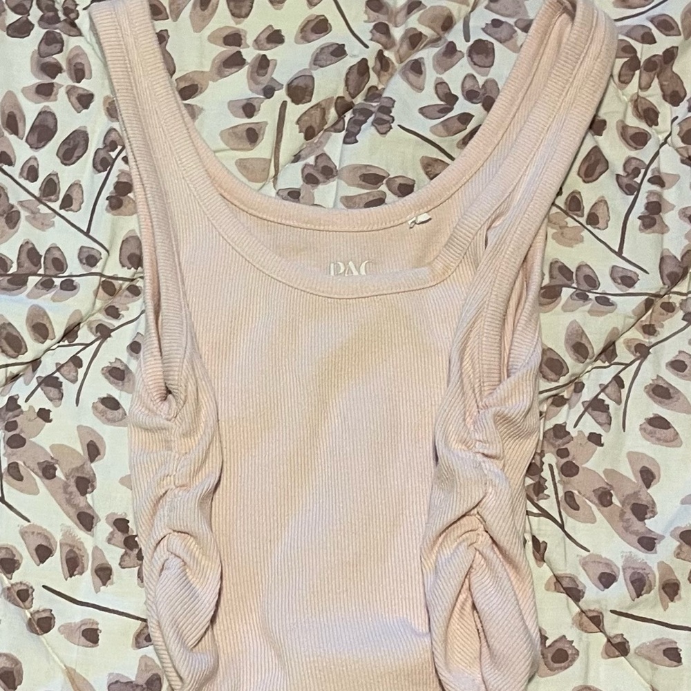 Pink Ribbed Tank Top